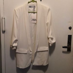 NWT Zara white blazer, size M
